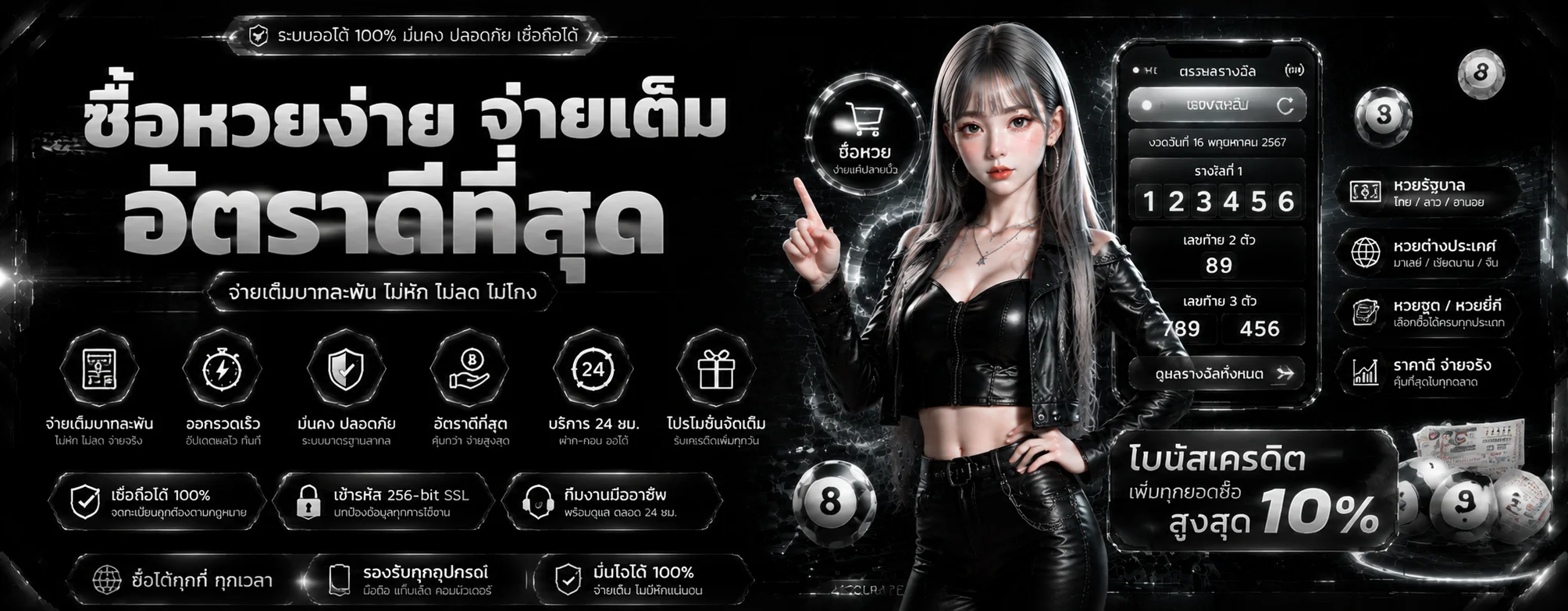 หน้าซื้อหวยออนไลน์และผลหวยสดใน CHANA789